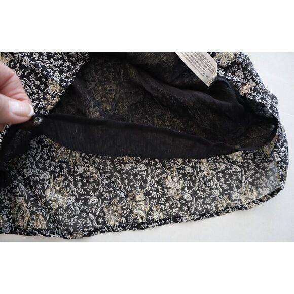 Zara Girl's Sz 11-12 Black/Gold Embellished Velvet Button Down Party Dress - Picture 12 of 12